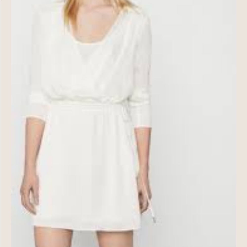 BCBGMaxazria Satin Surplice Dress
